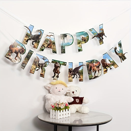 Dinosaur Birthday Theme Banner Baby Boy Party Decoration
