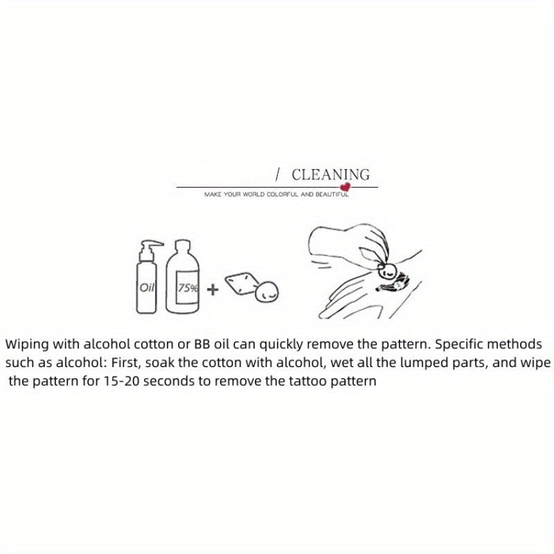 Double Image FOCUS Herbal Juice Temporary Tattoo Sticker