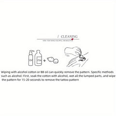 Double Image FOCUS Herbal Juice Temporary Tattoo Sticker