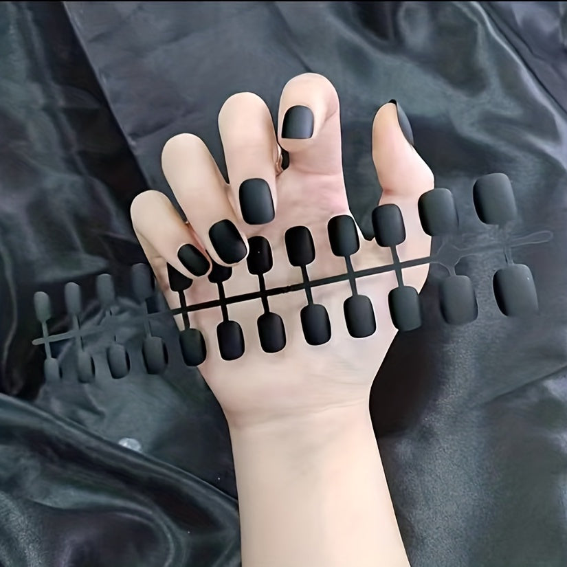 288pcs Matte Press On Nails for Women - Short Oval Frosted False Nails