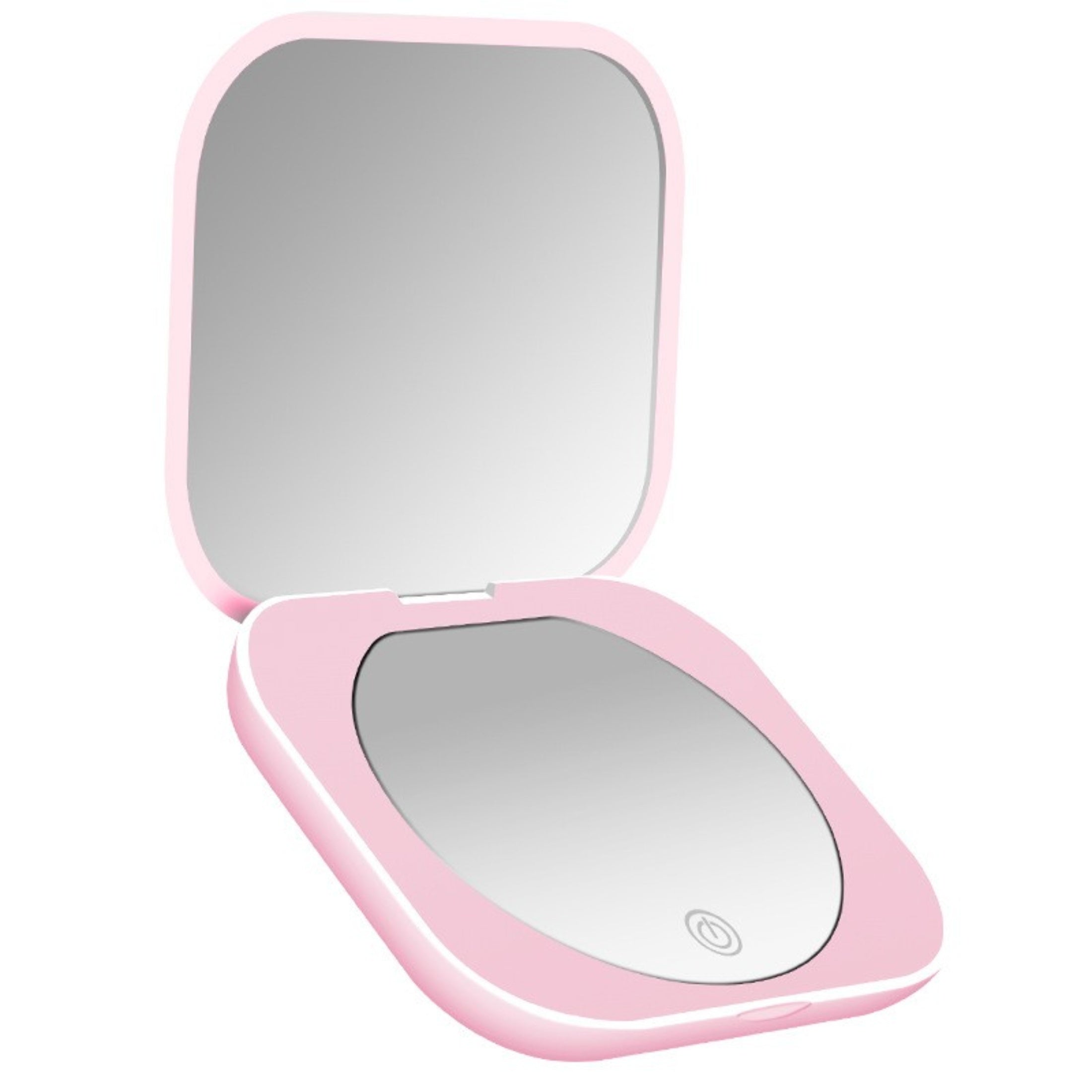 Compact Travel Makeup Mirror 1X 3X Magnification Rechargeable LED Lighted