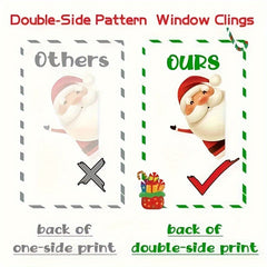 Christmas Snowflake Window Sticker Santa Reindeer Decal Decoration