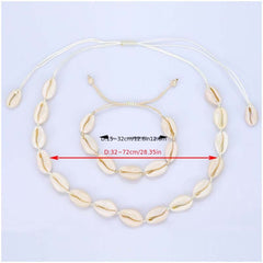Shell Braided Bracelet Hawaiian Style Beach Necklace