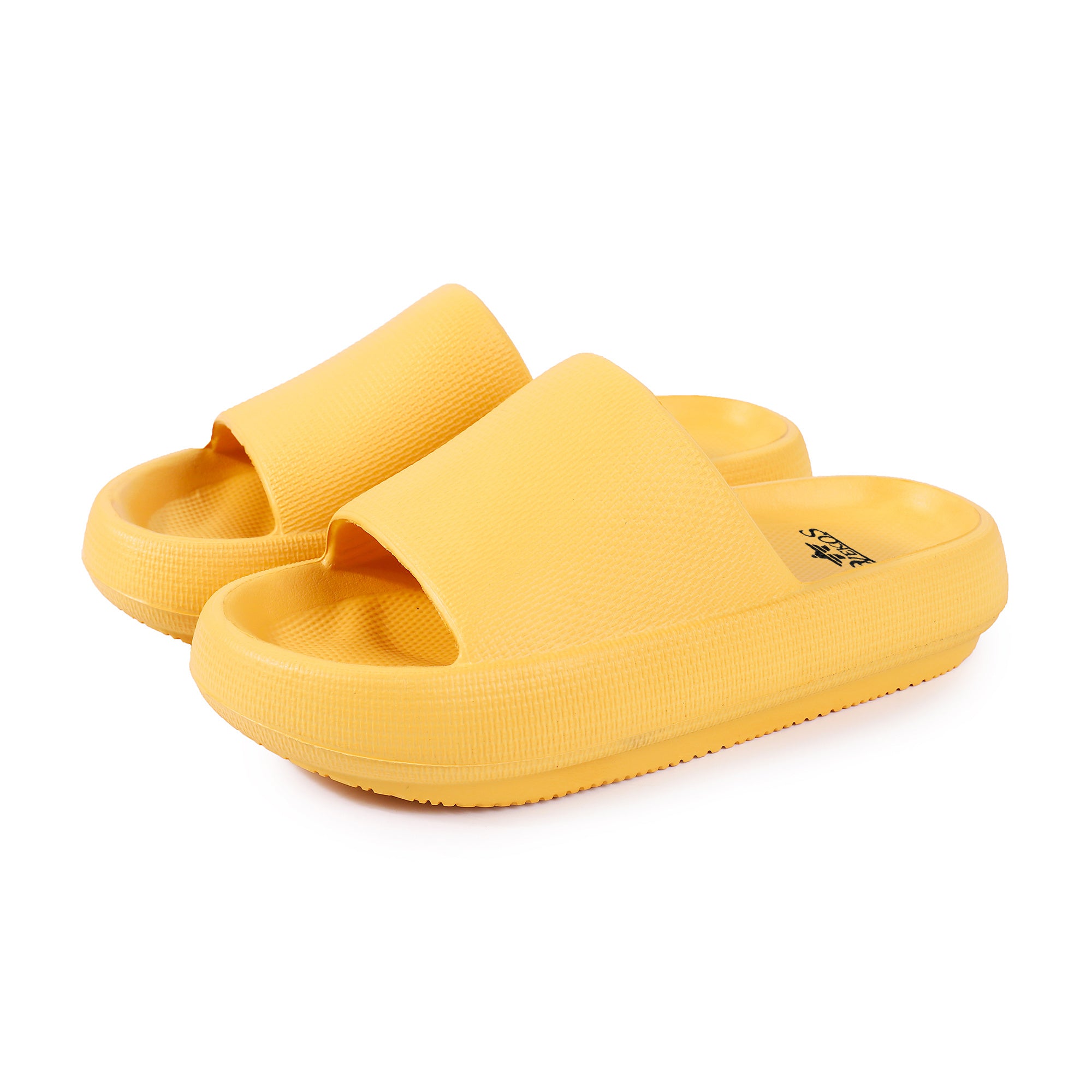 Men's Comfort Slippers Yellow Thick Sole Non Slip for Bathroom Shower