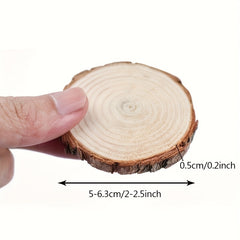 10pcs 5-08-6-35cm Wooden Slices Round Rustic Wedding Christmas DIY Crafts