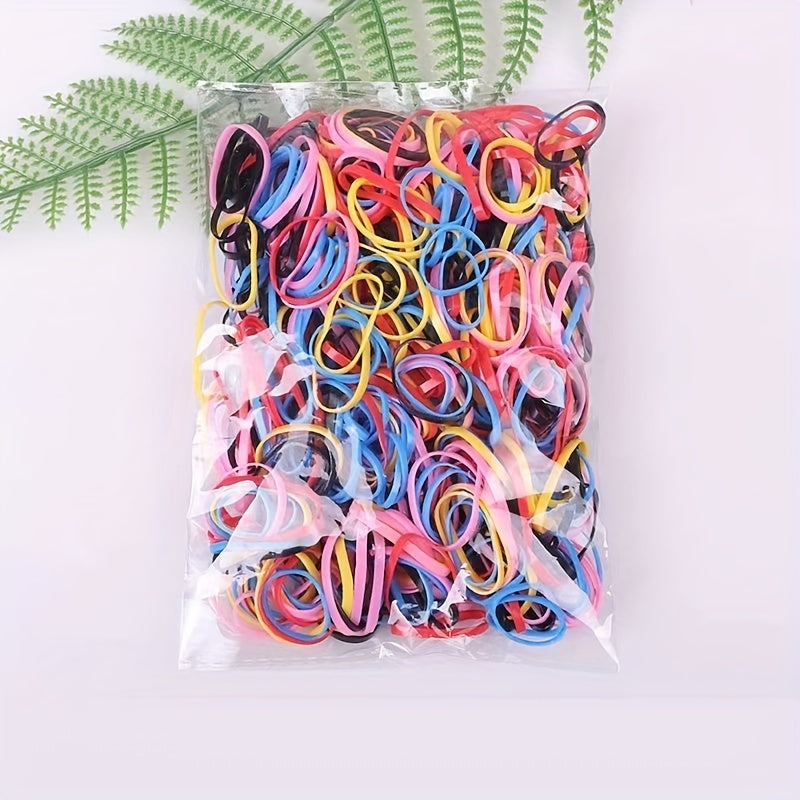 500/1000 Disposable Small Rubber Band Hair Tie Hair Elastic Ponytail Holders