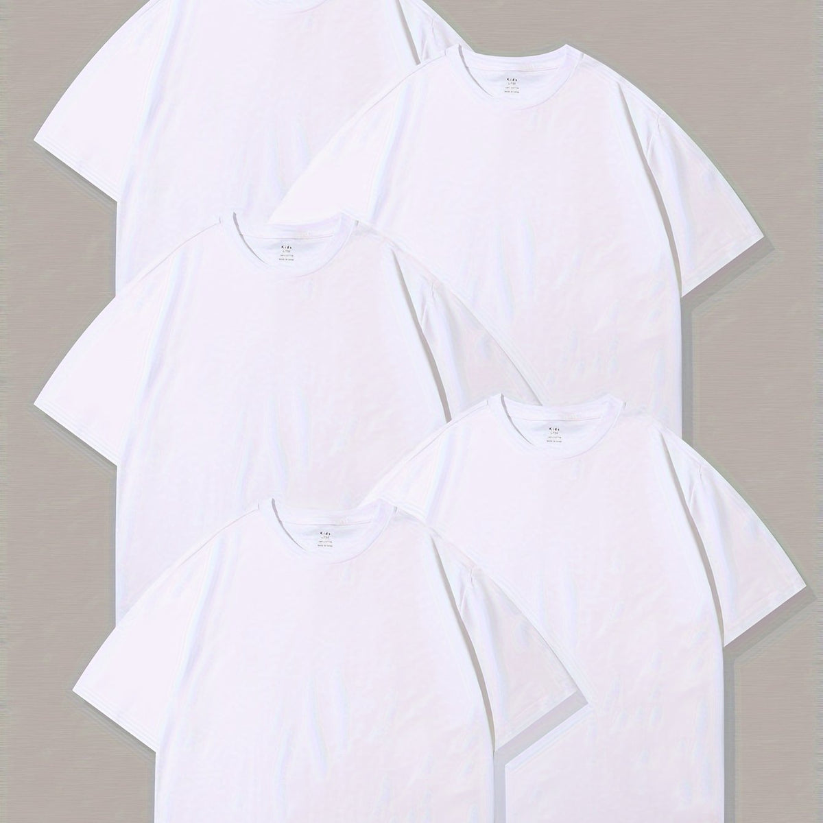 5 Boys' Breathable Cotton T Shirts - Casual Wear or Pajamas