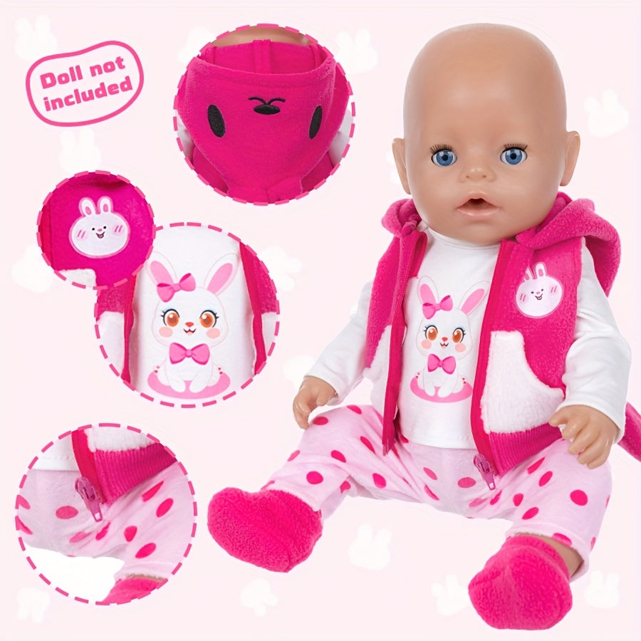 Rabbit Suit Doll Clothes Fit for 17 inch Doll Not Include Doll Gift