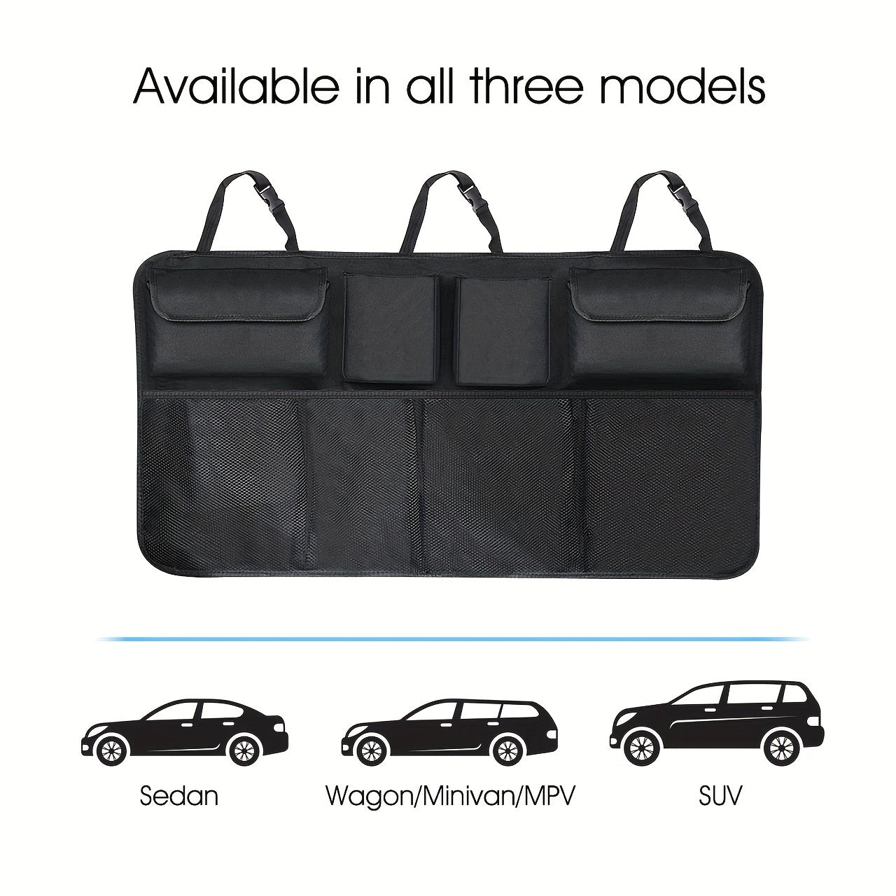 Universal Car Backseat Organizer with LED Light - Increase Storage Capacity