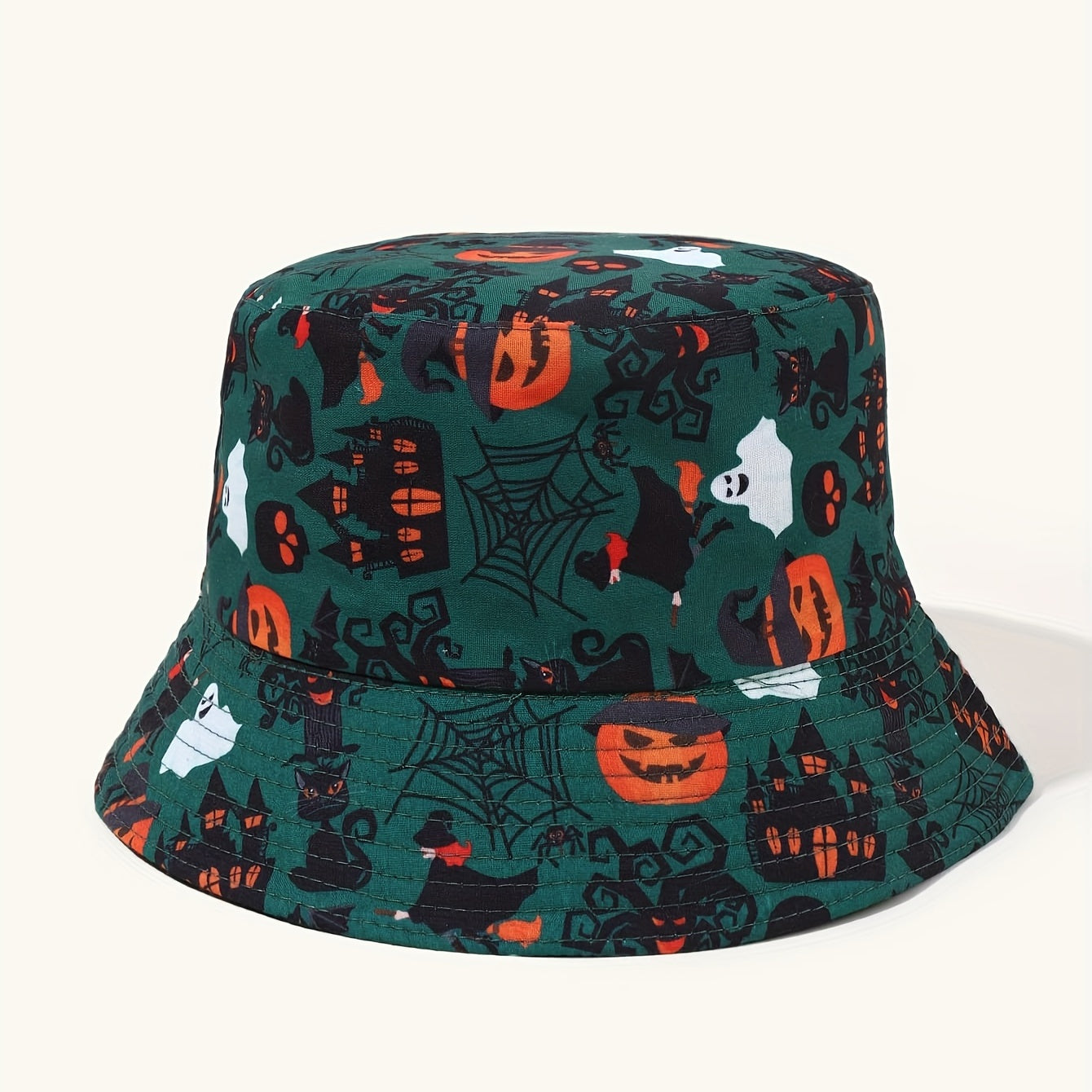 Ghost Print Bucket Hat Halloween Lightweight Basin Hat
