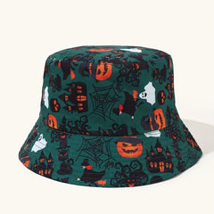 Ghost Print Bucket Hat Halloween Lightweight Basin Hat