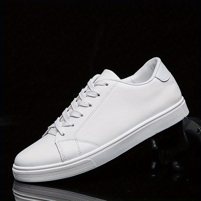 Men's Lace-up PU Leather Skate Shoes with Good Grip