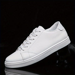 Men's Lace-up PU Leather Skate Shoes with Good Grip