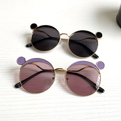 Y2K Round Ears Sunglasses Sun Protection Decorative Accessories