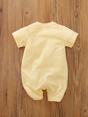 Baby Boys Dog Print Short Sleeve Romper
