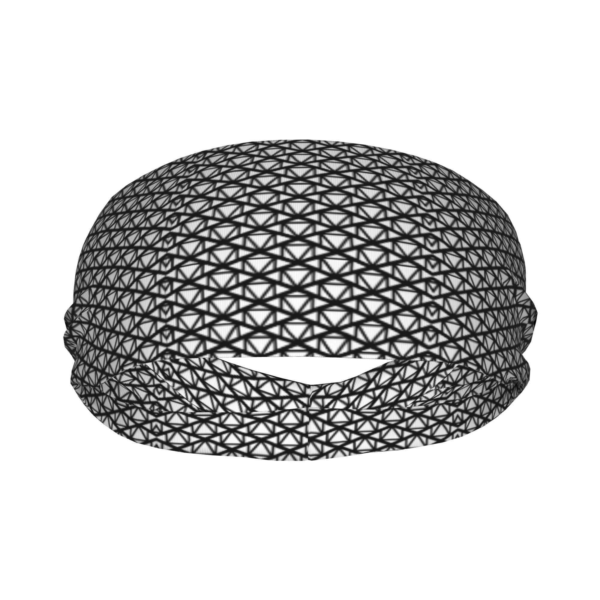 Geometric Pattern Sports Headband Sweat Wicking Stretchy Polyester