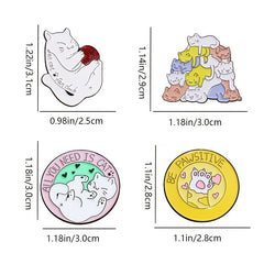 Cat Fan Club Be Pawsitive Novel Zinc Alloy Brooch