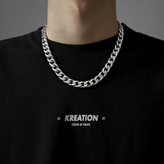 Men's Stainless Steel Cuban Chain Link Necklace Hip Hop Jewelry