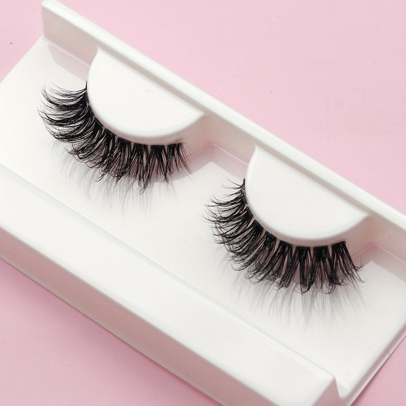 5D Fluffy False Eyelashes Clear Band Wispy Lashes 1 Pack Faux Mink Lashes DV32