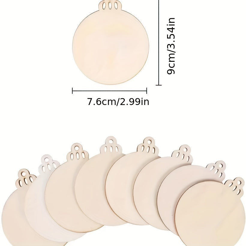 10pcs Wooden DIY Hand-painted Hanging Decoration
