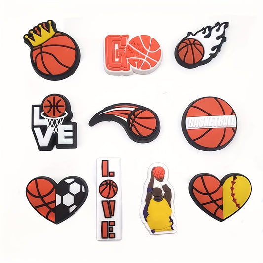 Sports Shoe Charms Soccer Basketball Series Clog Sandal Accessories