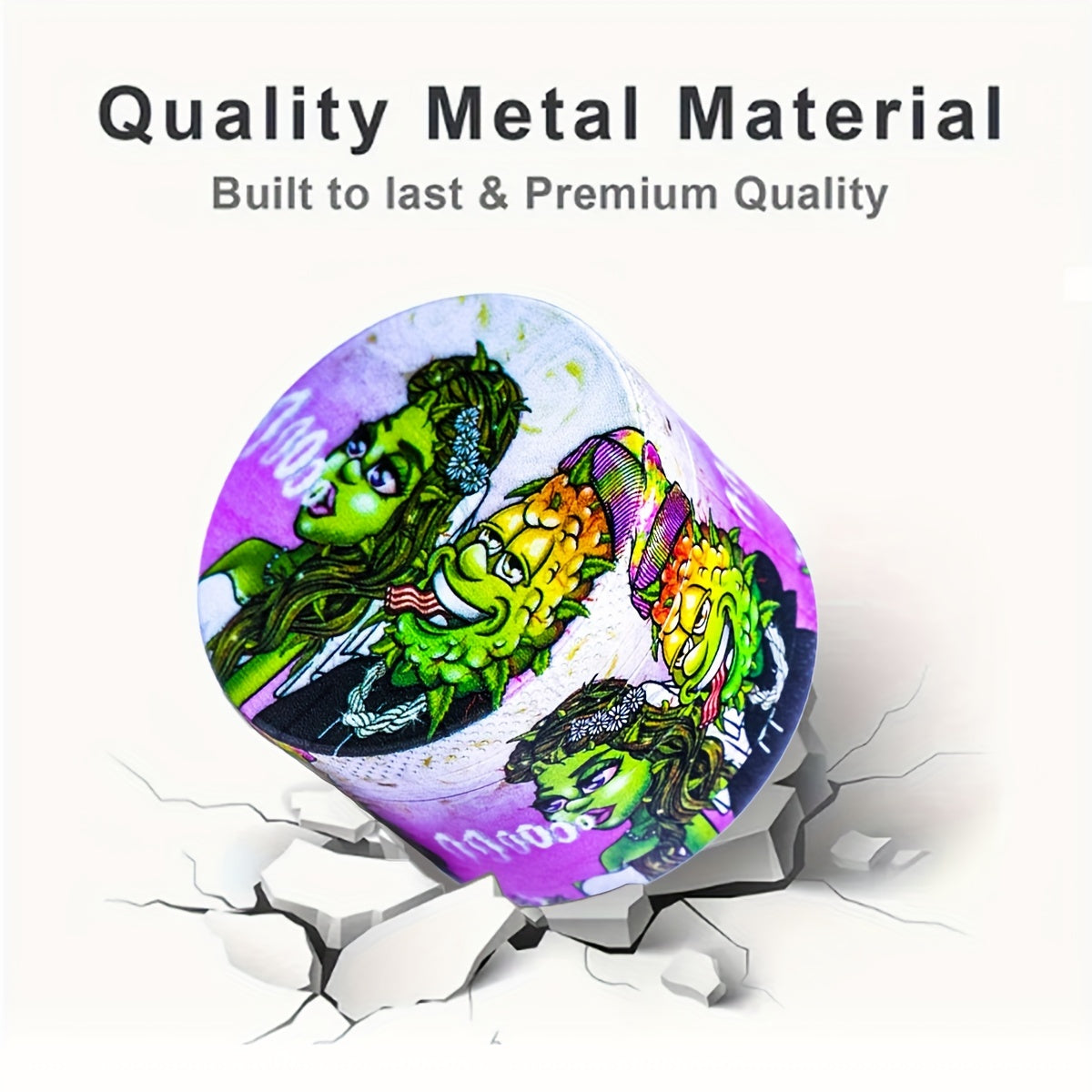 50MM Creative Pattern Grinder Metal Spice Crusher Kitchen Supplies