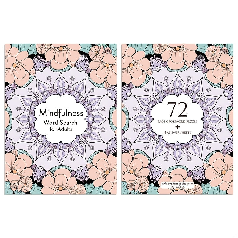 4pcs Mindfulness Word Puzzle Book for Adults