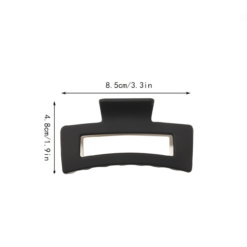 Frosted Two Tone Hair Claw Clip Rectangle Hairpin Strong Hold