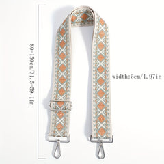 Colorful Check Adjustable Purse Strap - Removable Wide Nylon Handbag Belt