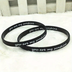 5pc Silicone Bracelets Set Inspirational Rubber Band Wristbands Motivation Jewel