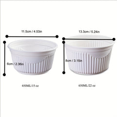 50-100 Disposable Soup Container Food Bowl 450ml 15oz 650ml 22oz
