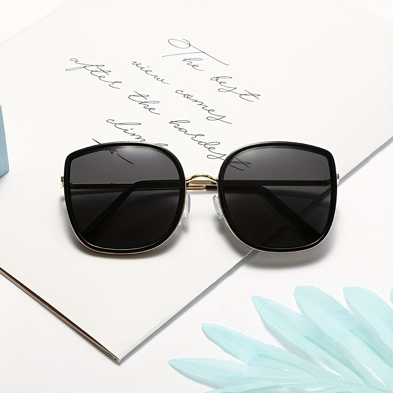 Square Polarized Sunglasses Metal Glasses UV400