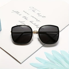 Square Polarized Sunglasses Metal Glasses UV400
