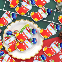 50pcs Christmas Stocking Lollipop Decorations for Family Party