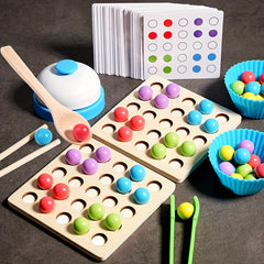 Wooden Bead Sorting & Matching Game Educational Toy for Kids
