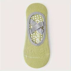 Women's Non Slip Yoga Socks with Cross Strap Sports Socks