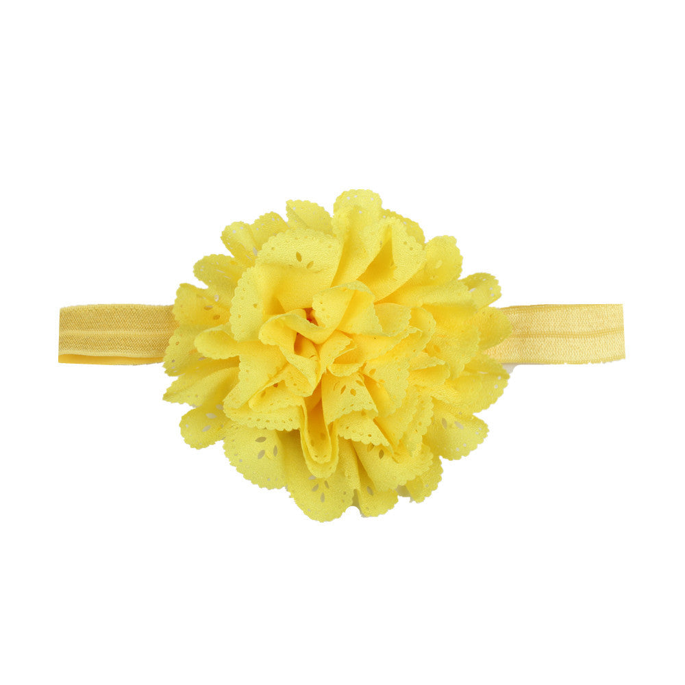 Girls Candy Mesh Flower Headband Elastic Hair Accessories