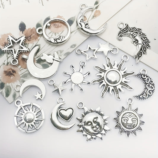 15pcs Tibetan Silver Metal Charms Pendants DIY For Jewelry Making