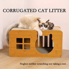 Interactive Cat Toy & Scratcher Bed Keeps Cat Entertained