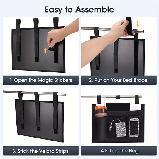 Bedside Caddy Hanging Storage Organizer for Beds - Remote Phone Holder