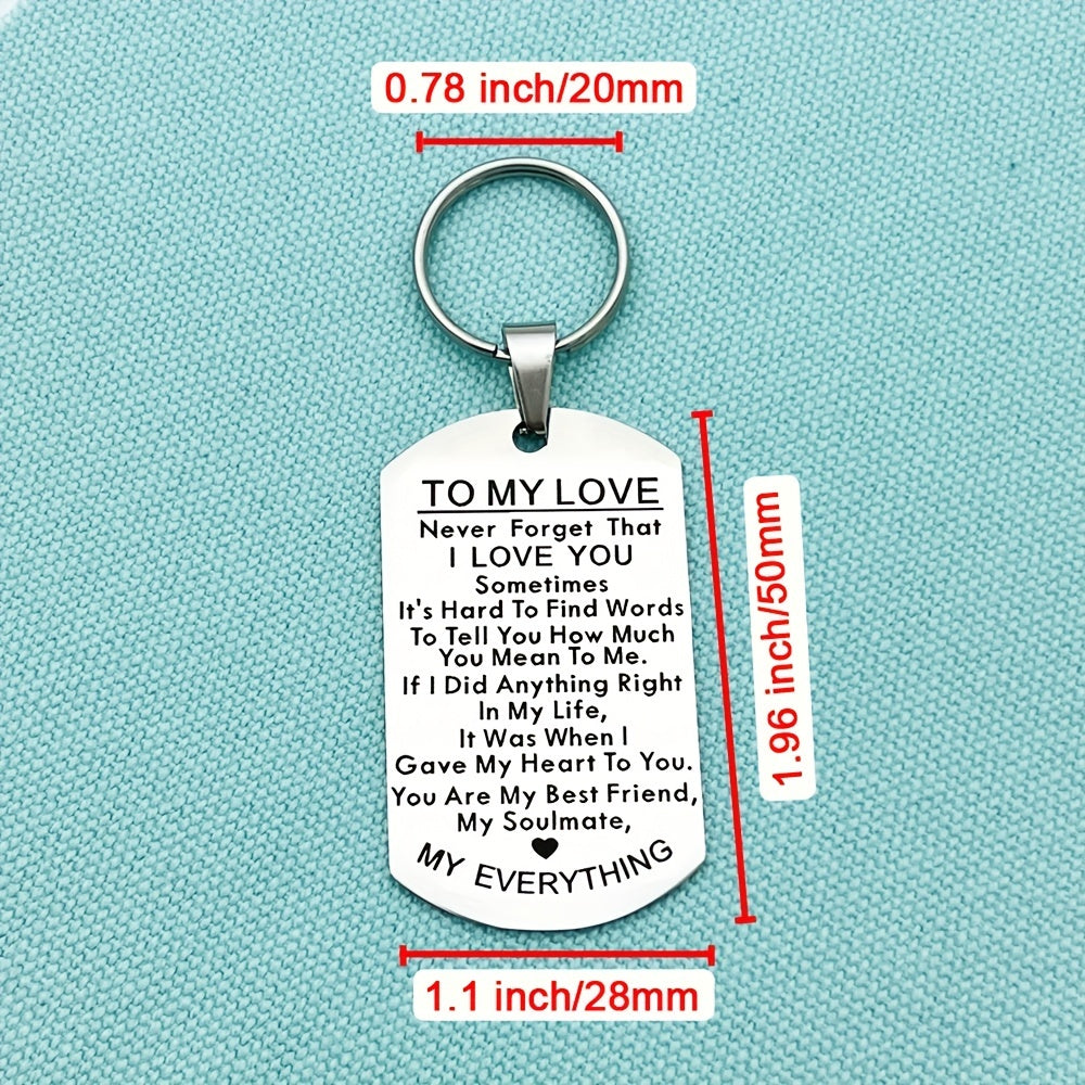 Love Keychain Gift For Husband Wife Anniversary Valentines Birthday