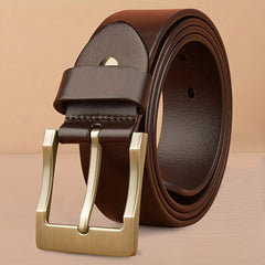 Men's Leather Buckle Belt for Outdoor Party Holiday Business