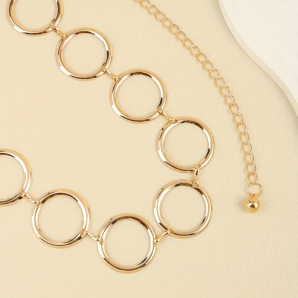 Golden Punk Hollow Out Chain Belt Vintage Metal Waist Chain
