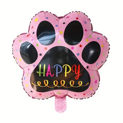 6pcs Dog Paw Bone Foil Balloons Party Supplies Let's Pawty Balloon
