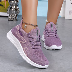 Soft Thick Sole Mesh Breathable Woven Shoes for Outdoor School Travel Walking