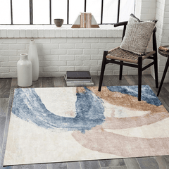 Fluffy Faux Wool Area Rug Modern Contemporary Large Carpet