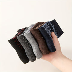 Snowflake Print Mid Tube Socks Women's Stockings