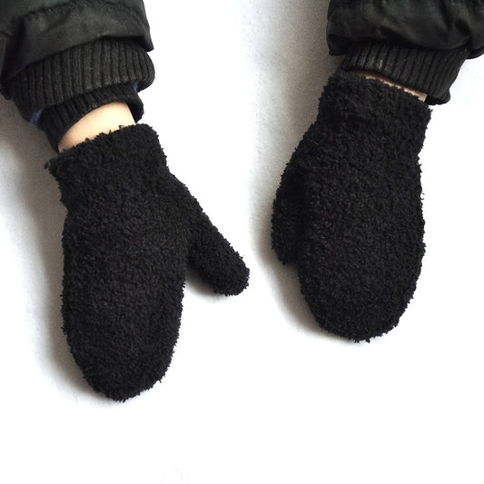 Cozy Thermal Plush Baby Mittens Winter Windproof Gloves