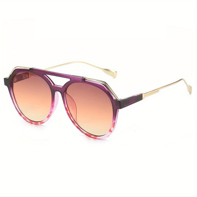Y2K Top Bar Aviator Sunglasses Tortoiseshell UV400 Sun Shades