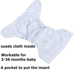 Washable Reusable Cloth Pocket Nappy Diaper for Baby 0-2yr Girl Boy w/ Insert